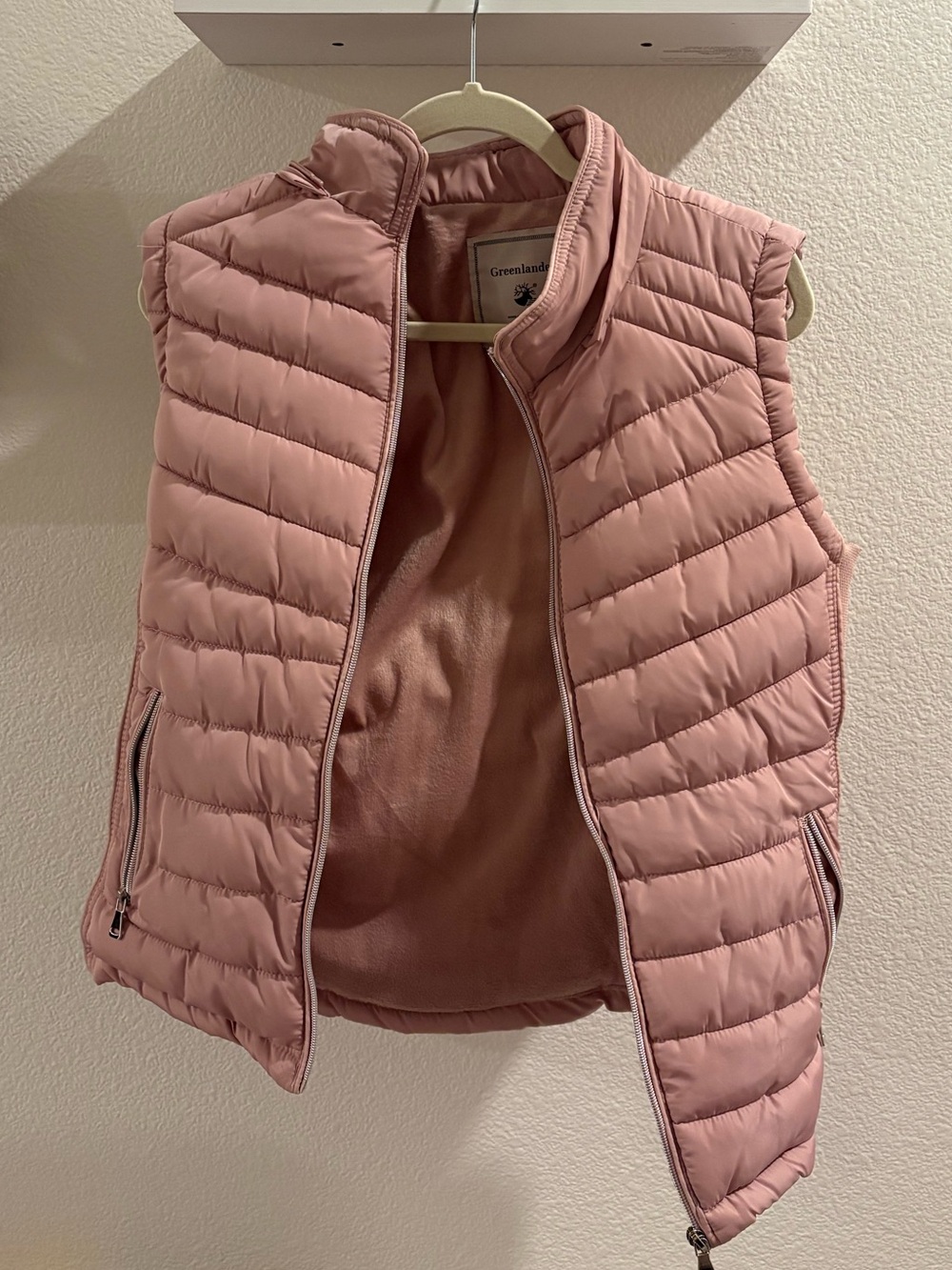 Quilted Puffer Vest - Blush Pink